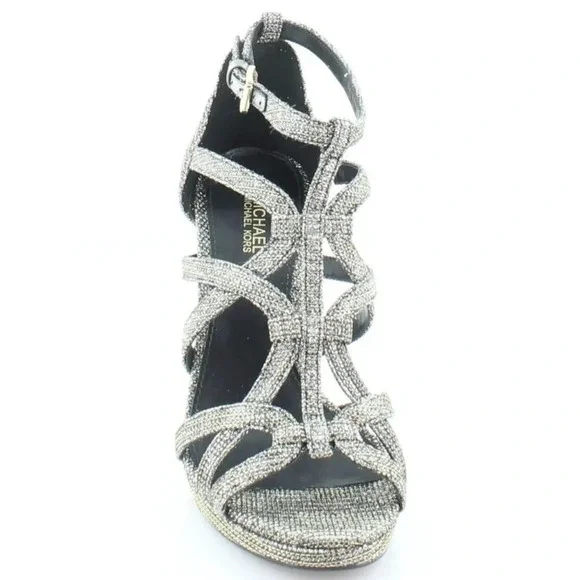 MICHAEL Michael Kors Glitter Champagne Heels Sz 7 - Picture 5 of 16